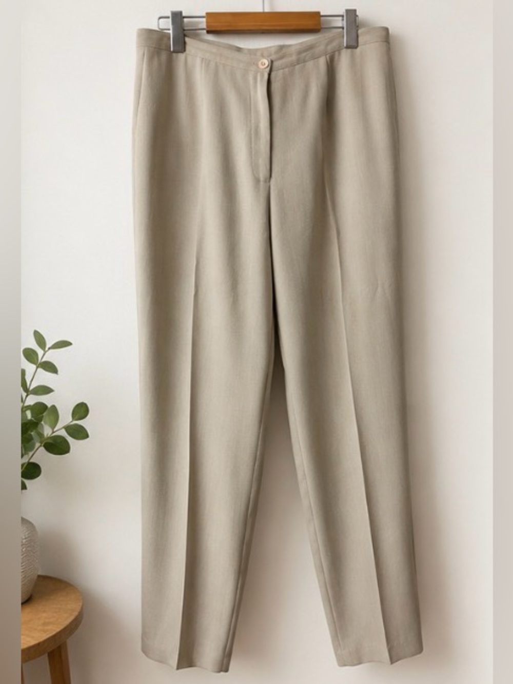 Braemar Women’s Fully Lined Dress Pants | Size 14 Petite | Beige/Taupe